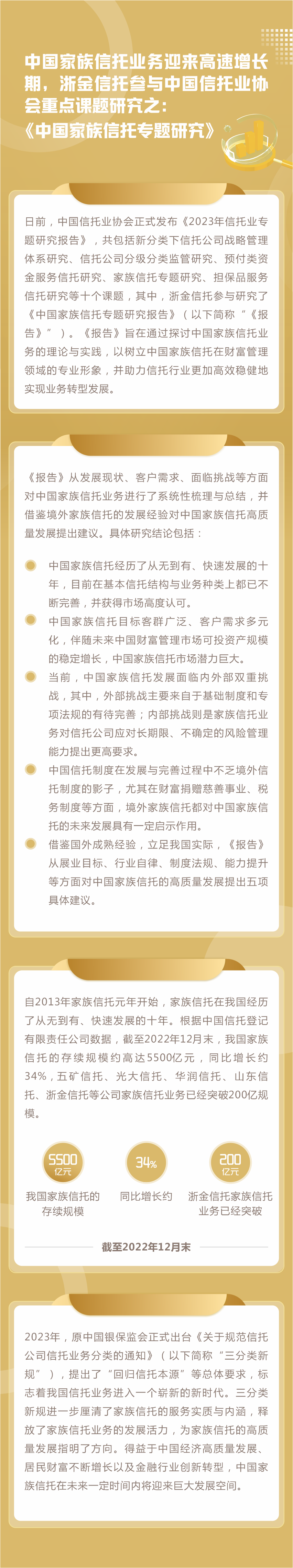 中国家族信托业务迎来高速增长期，浙金信托参与中国信托业协会重点课题研究之：《中国家族信托专题研究》 - 浙商金汇信托股份有限公司
